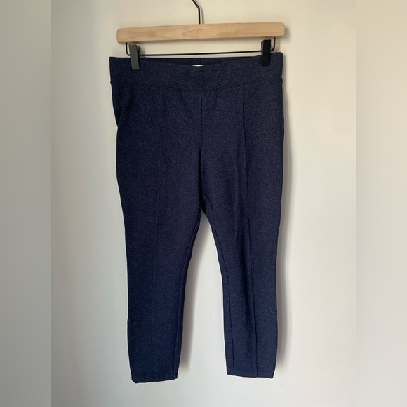 High-Rise Ponte-Knit Stevie Pants In The Navy Size Medium - Picture 1 of 8